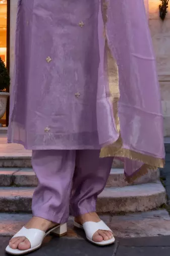 Women Ethnic Motifs Embroidered Regular Sequinned Kurta with Trousers & With Dupatta