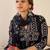 Women Printed Empire Thread Work Pure Cotton Kurta with Trousers & With Dupatta