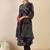 Women Printed Empire Thread Work Pure Cotton Kurta with Trousers & With Dupatta