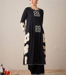 Women Floral Embroidered Regular Sequinned Kurta with Palazzos