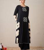 Women Floral Embroidered Regular Sequinned Kurta with Palazzos