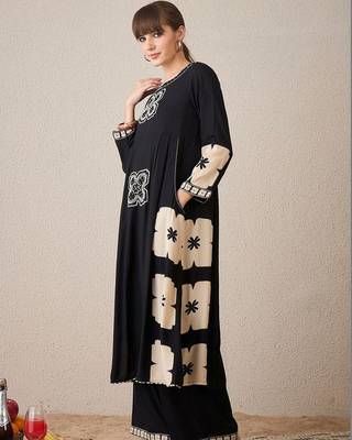Women Floral Embroidered Regular Sequinned Kurta with Palazzos 6