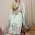Women Printed Pleated Beads and Stones Pure Cotton Kurta with Trousers & With Dupatta