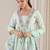 Women Printed Pleated Beads and Stones Pure Cotton Kurta with Trousers & With Dupatta