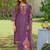 Women Floral Embroidered Regular Thread Work Liva Kurta with Trousers & With Dupatta