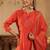 Women Floral Embroidered Panelled Thread Work Kurta with Trousers & With Dupatta