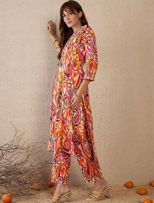 Women Paisley Printed Panelled Pure Cotton Kurta with Trousers 5