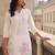Women Floral Regular Thread Work Kurta with Trousers & With Dupatta