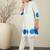 Women Printed Pleated Thread Work Pure Cotton Kurta with Trousers