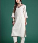 Women Ethnic Motifs Embroidered Regular Thread Work Kurta with Palazzos