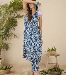 Women Printed Regular Pure Cotton Kurta with Trousers