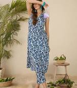 Women Printed Regular Pure Cotton Kurta with Trousers