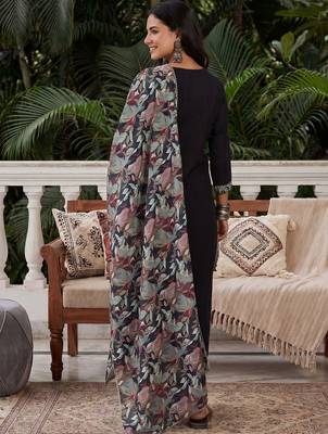 Women Ethnic Motifs Printed Regular Thread Work Kurta with Trousers & With Dupatta 4