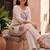 Women Floral Embroidered Regular Thread Work Pure Cotton Kurti with Palazzos
