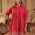 Women Ethnic Motifs Embroidered Regular Thread Work Pure Cotton Kurta with Palazzos