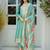 Women Floral Yoke Design Pleated Thread Work Kurta with Trousers & With Dupatta