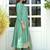 Women Floral Yoke Design Pleated Thread Work Kurta with Trousers & With Dupatta