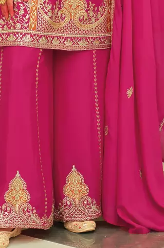 Women Ethnic Motifs Embroidered Regular Kurta with Palazzos & With Dupatta