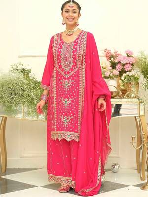 Women Ethnic Motifs Embroidered Regular Kurta with Palazzos & With Dupatta 1