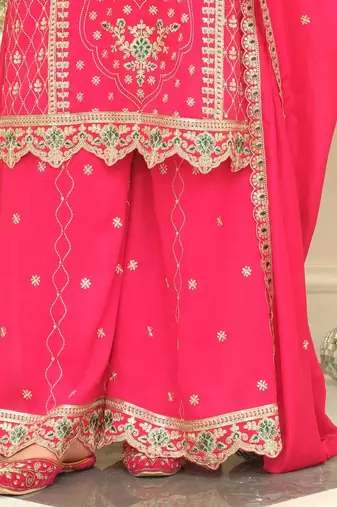 Women Ethnic Motifs Embroidered Regular Kurta with Palazzos & With Dupatta
