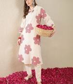Women Floral Printed Regular Pure Cotton Kurta with Trousers