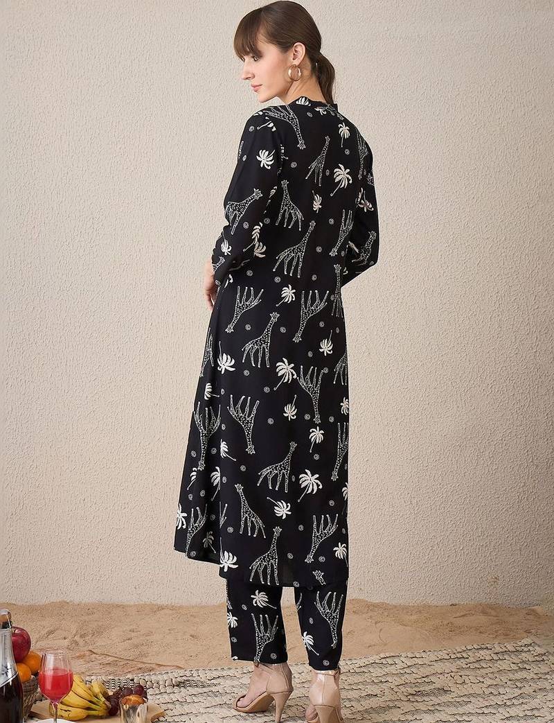 Women Ethnic Motifs Printed Regular Kurta with Trousers