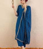 Women Ethnic Motifs Regular Sequinned Kurta with Trousers & With Dupatta
