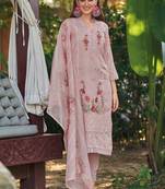 Women Floral Embroidered Regular Thread Work Kurta with Trousers & With Dupatta