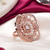 Rose Royale Crystal Bloom Adjustable Ring