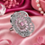 Pink halo cz statement adjustable ring