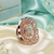 Mint blossom rose gold adjustable ring