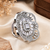 Diamond aura ad statement adjustable ring