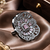 Pink halo cz statement adjustable ring
