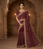 fancy designer weddind wear havey saree