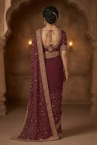 fancy designer weddind wear havey saree