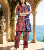 Women Floral Printed Regular Pure Cotton Kurta with Trousers