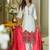 Women Ethnic Motifs Printed Regular Thread Work Kurta with Trousers & With Dupatta