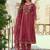 Women Floral Embroidered Regular Thread Work Kurta with Trousers & With Dupatta