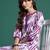 Women Floral Printed Regular Sequinned Pure Cotton Kurta with Trousers