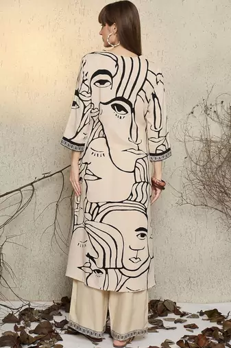Women Printed Regular Kurta with Palazzos