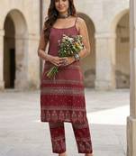 Women Ethnic Motifs Printed Regular Pure Cotton Kurta with Trousers