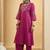 Women Ethnic Motifs Embroidered Regular Thread Work Kurta with Trousers