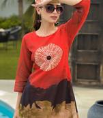 Women Dyed Pure Cotton Kurta With Trousers