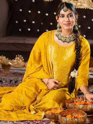 Women Ethnic Motifs Regular Kurta with Trousers & With Dupatta 3
