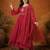 Embroidered Viscose Silk Flared Kurta Pant and Dupatta Set