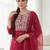 Ethnic Motifs Embroidered Regular Thread Work Kurta with Trousers & With Dupatta