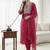 Ethnic Motifs Embroidered Regular Thread Work Kurta with Trousers & With Dupatta