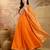 Embroidered Viscose Silk Flared Anarkali Pant and Dupatta Set
