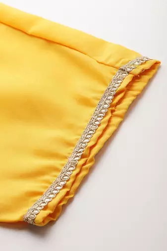 Women Ethnic Motifs Embroidered Regular Thread Work Chanderi Silk Kurta with Trousers & With Dupatta