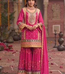 Women Ethnic Motifs Embroidered Regular Kurta with Sharara & With Dupatta